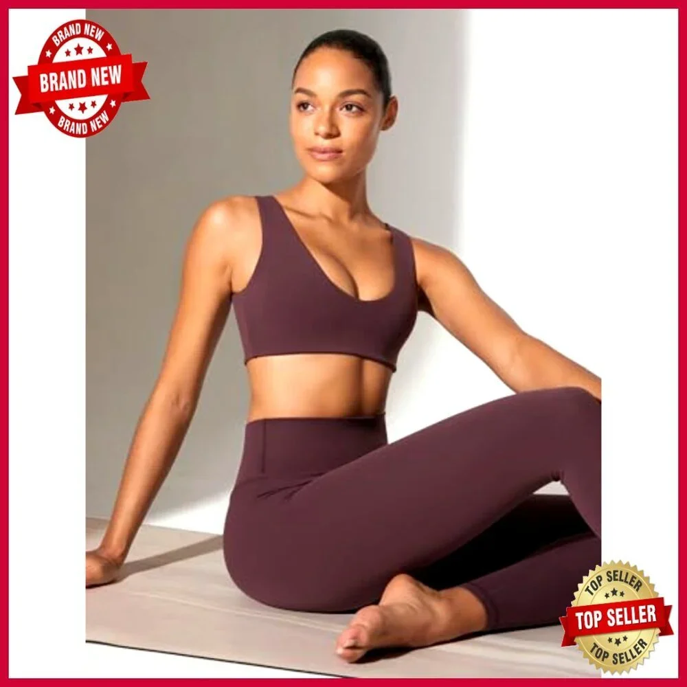 High Waisted No Front Seam Yoga Leggings 25" Tummy Control Workout Pants - Picture 5 of 5